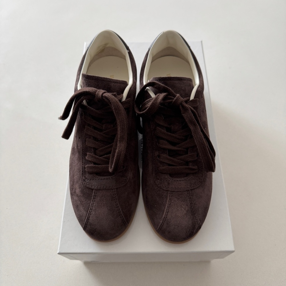 NIB Common Projects Driving Shoes Brown Suede & Leather Sneakers Women Size 35